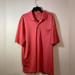 Greg Norman Golf Polo Men's XL play dri Shirt Salmon/Orange Short Sleeve‎ Golf